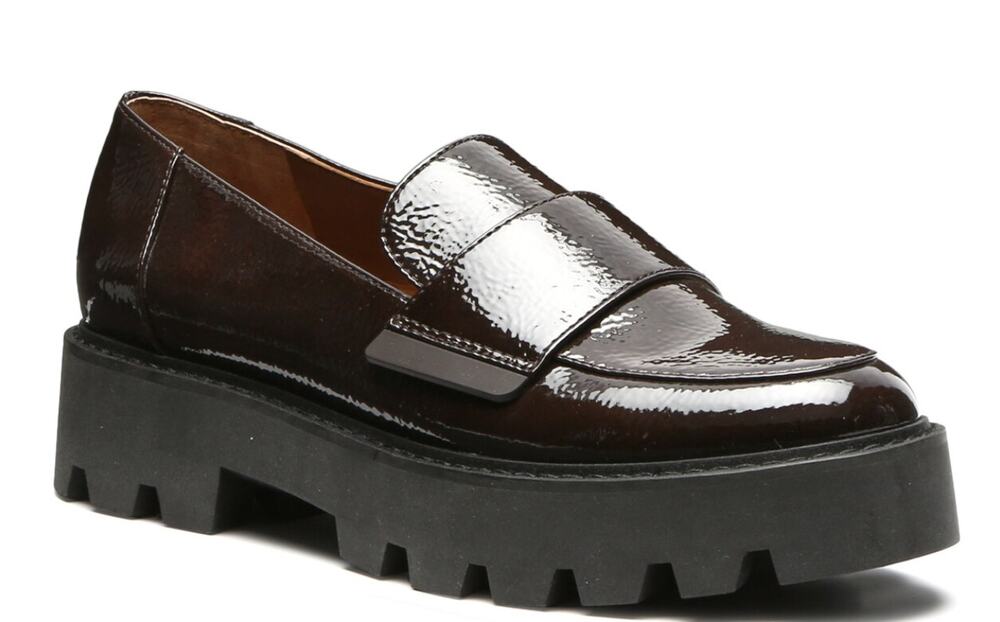 Franco Sarto Brindy Black Platform Loafers Size 9